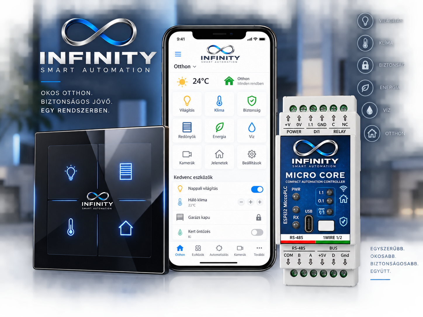 Infinity – intelligens épületautomatizálás
